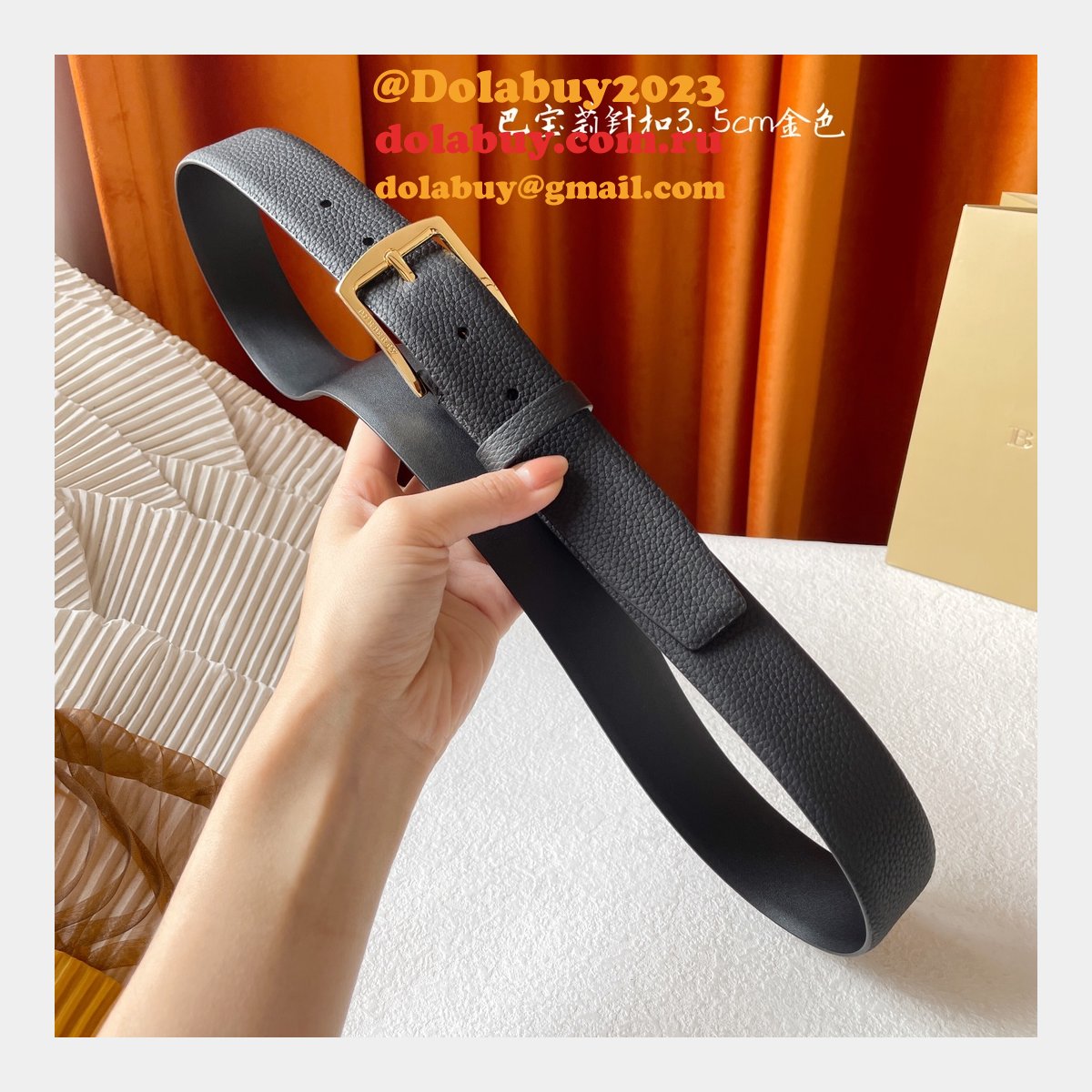 Cheap BURBERRY BELT 1:1 Mirror UK 35MM