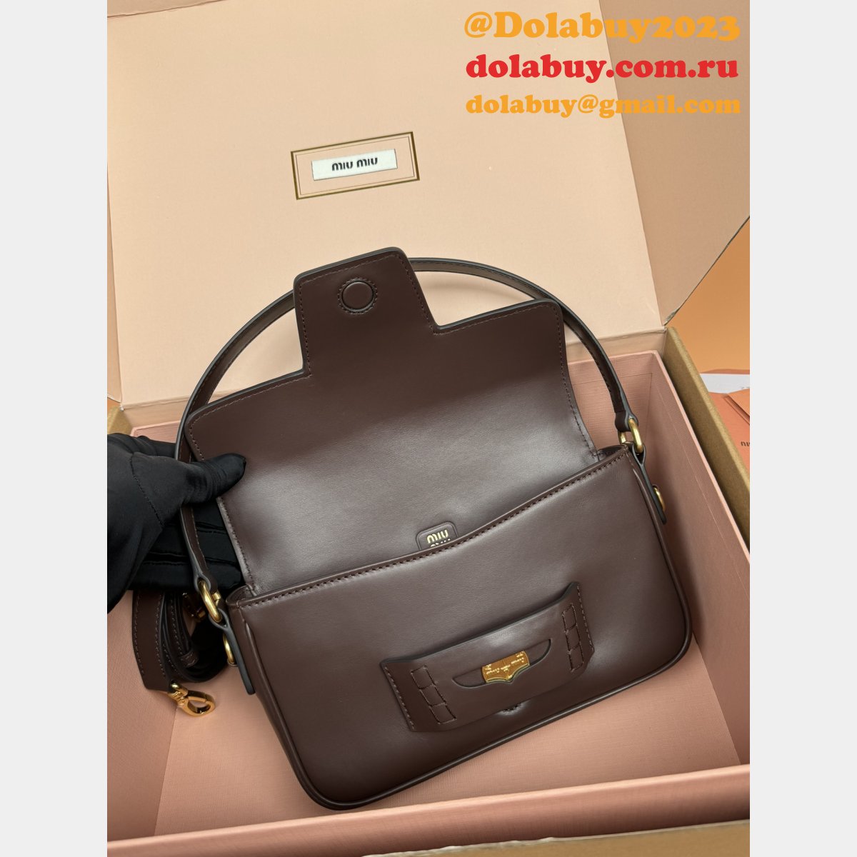 Top Quality MIU MIU 5BD270 Penny Leather Bag