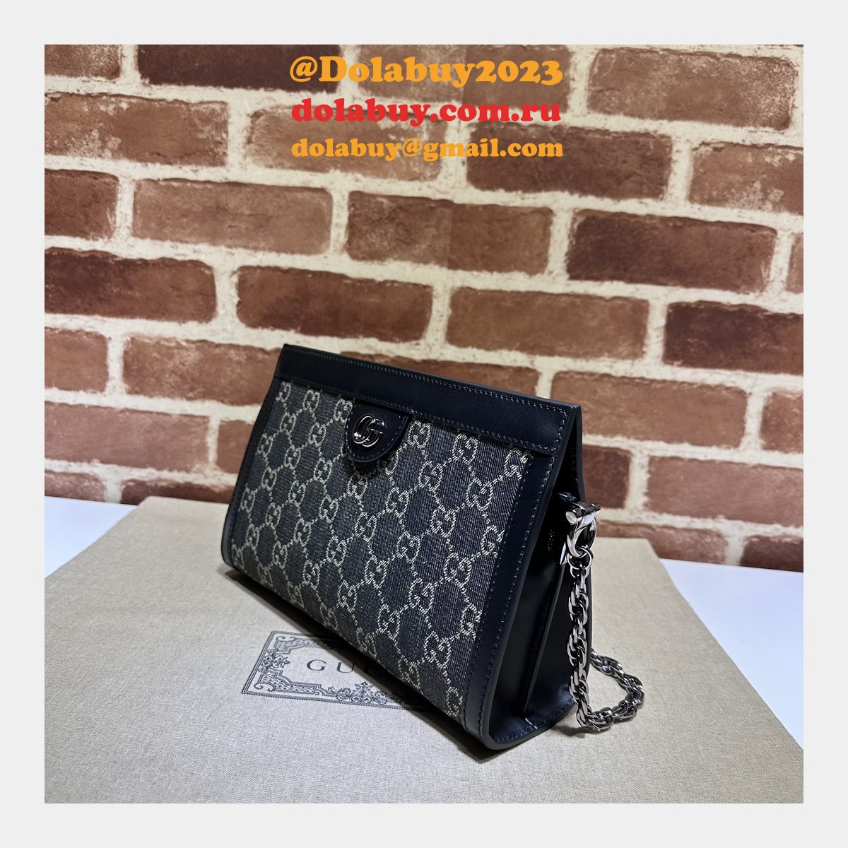 Designer Ophidia GG 1:1 Mirror Shoulder 503877 Black Copy Bag