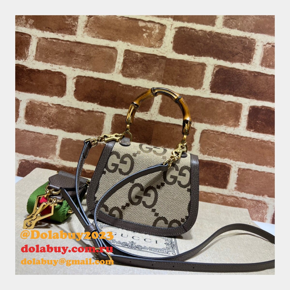 Best Dolabuy Replica Gucci Mini jumbo GG bag 686864 Bamboo