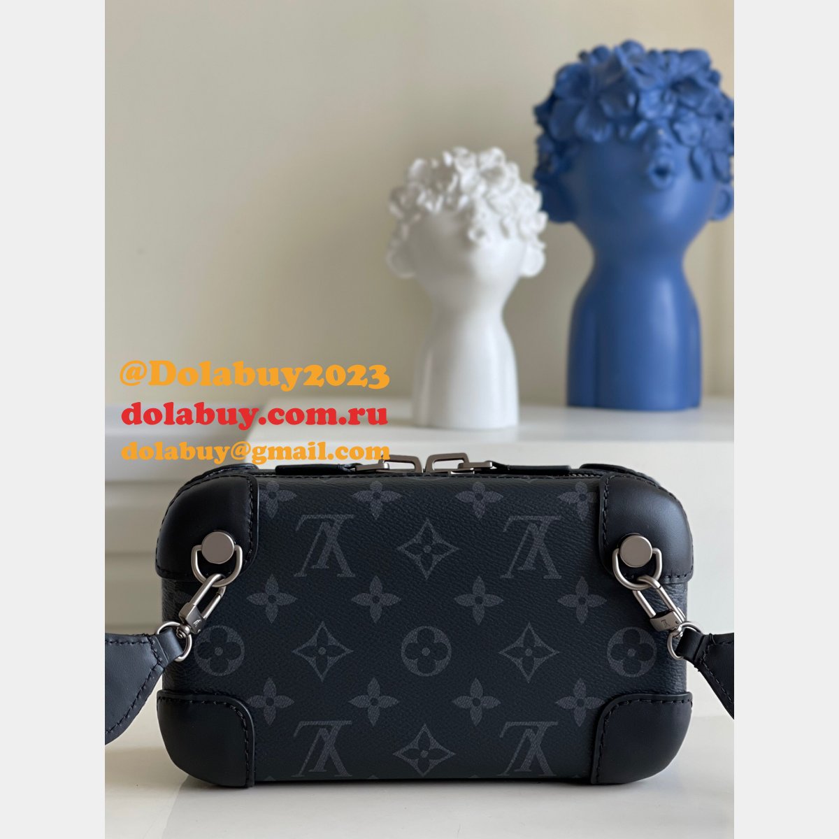 2022 Shop Louis Vuitton Replica Horizon Clutch Monogram Eclipse M45579 Bags