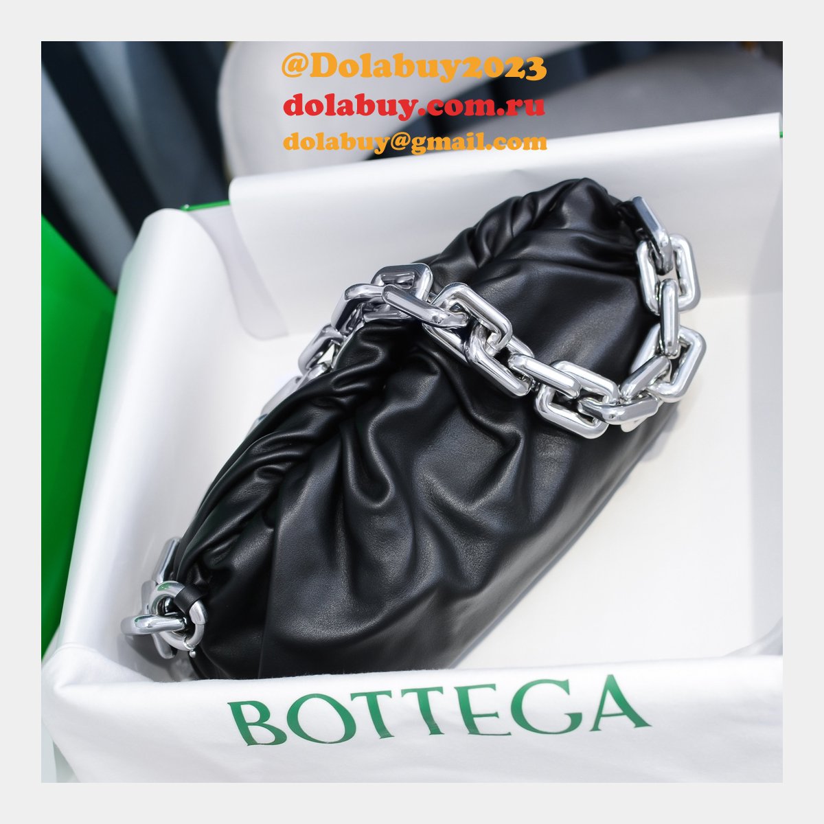 Top Best Quality Bottega Veneta Replica 30CM Chain pouch Bag