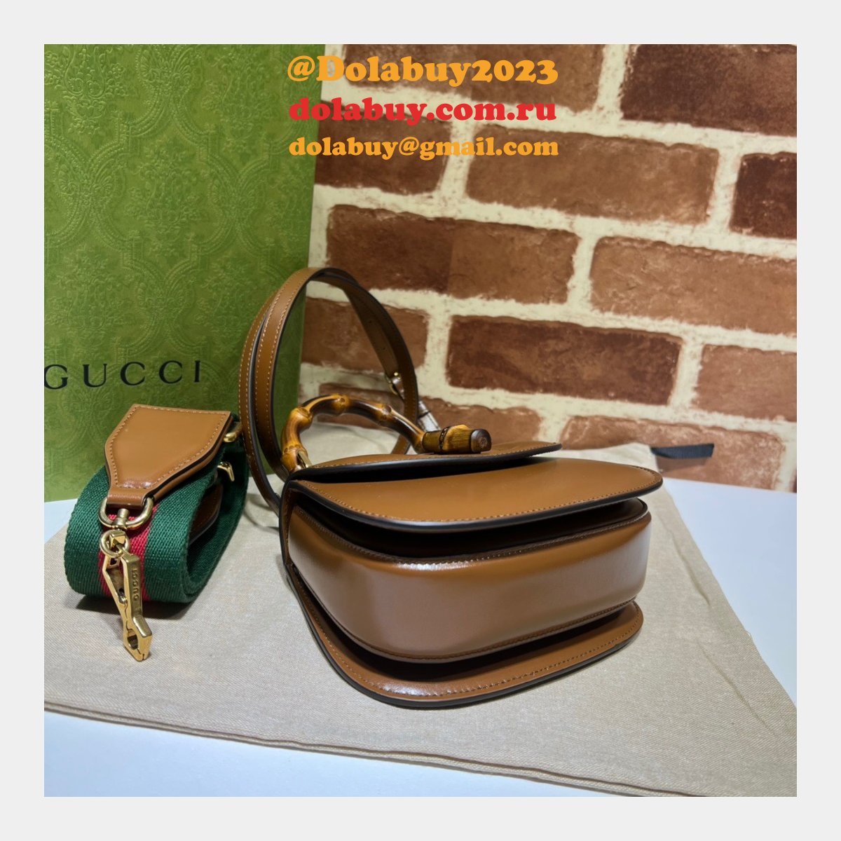 1:1 Replica Gucci Fashion 686864 Mini top handle bag with Bamboo