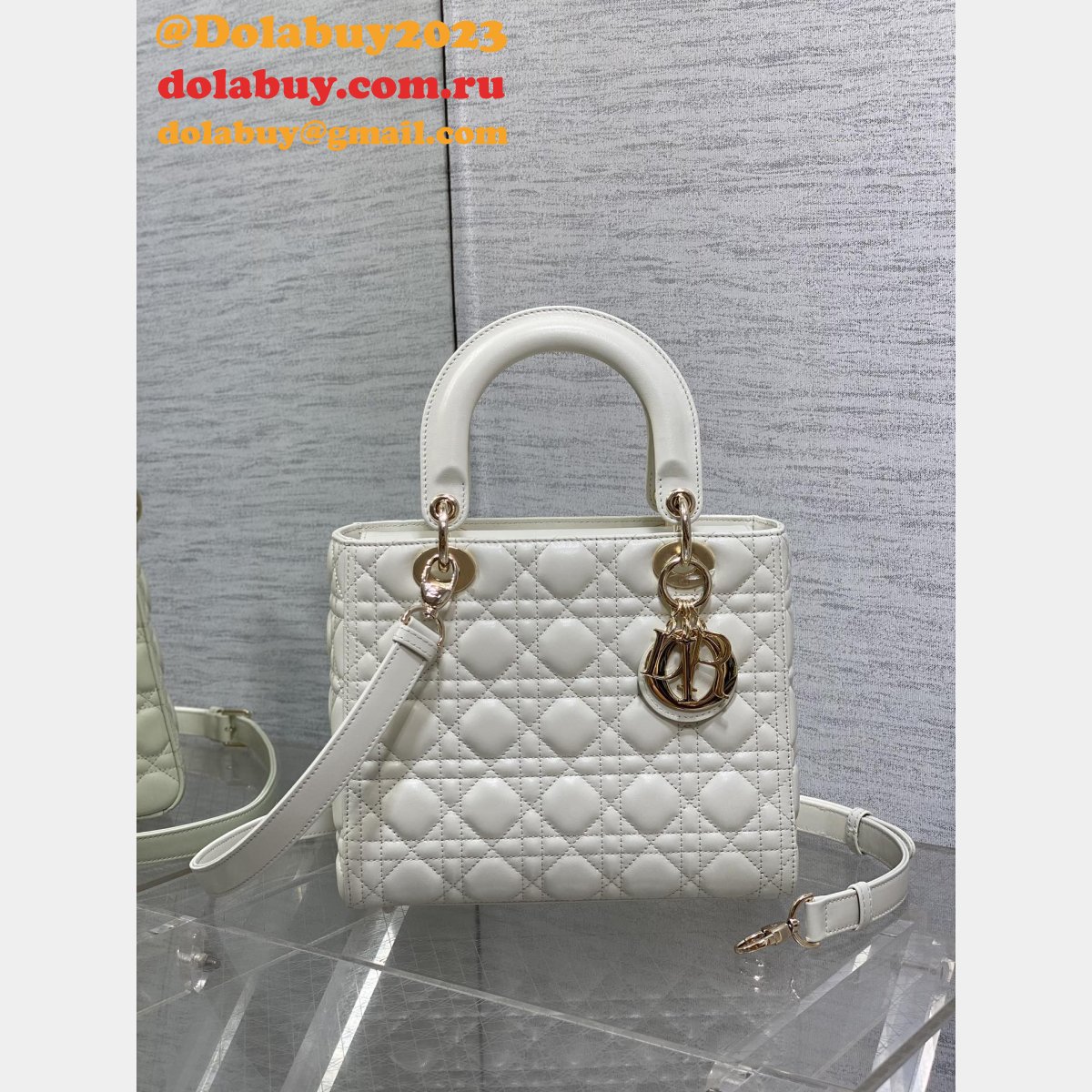 Fashion Christian Dior Lady Dior Top Quality 24CM Fake Bag