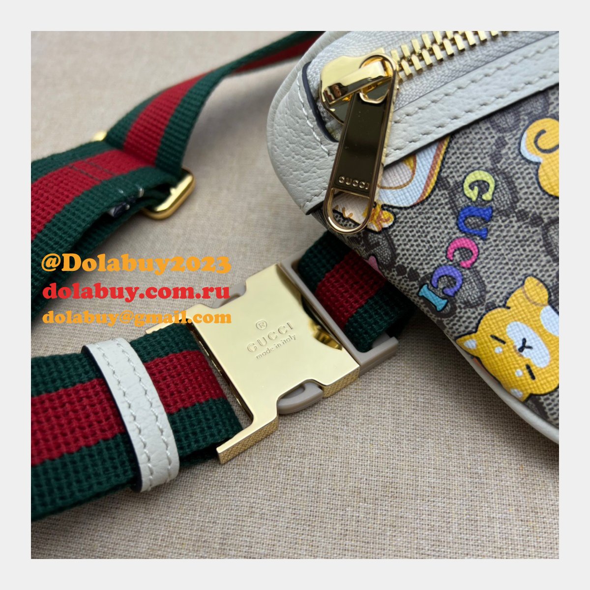 Gucci Replica 682933 animal print belt Perfect bag