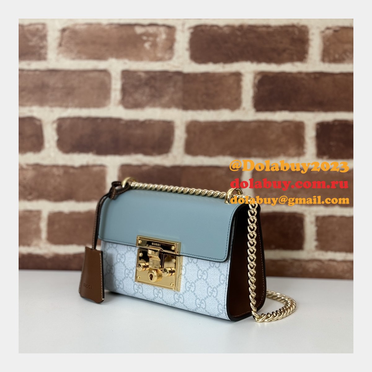 Luxury Padlock Gucci Copy GG Shoulder 409487 Bag