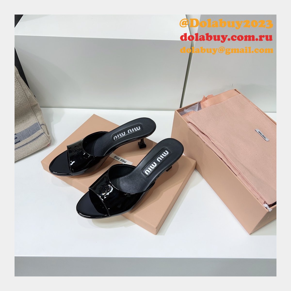 Miu Miu New Low Heel Slippers Buy The Best Product Replica Shoes