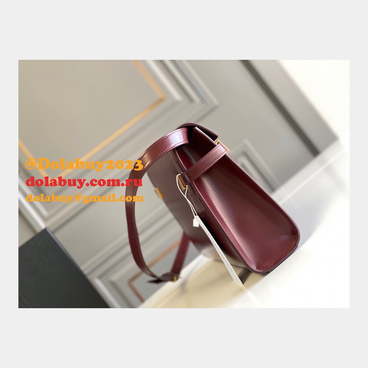Cheap YSL Saint Laurent Small Manhattan Top Handle Bag Red