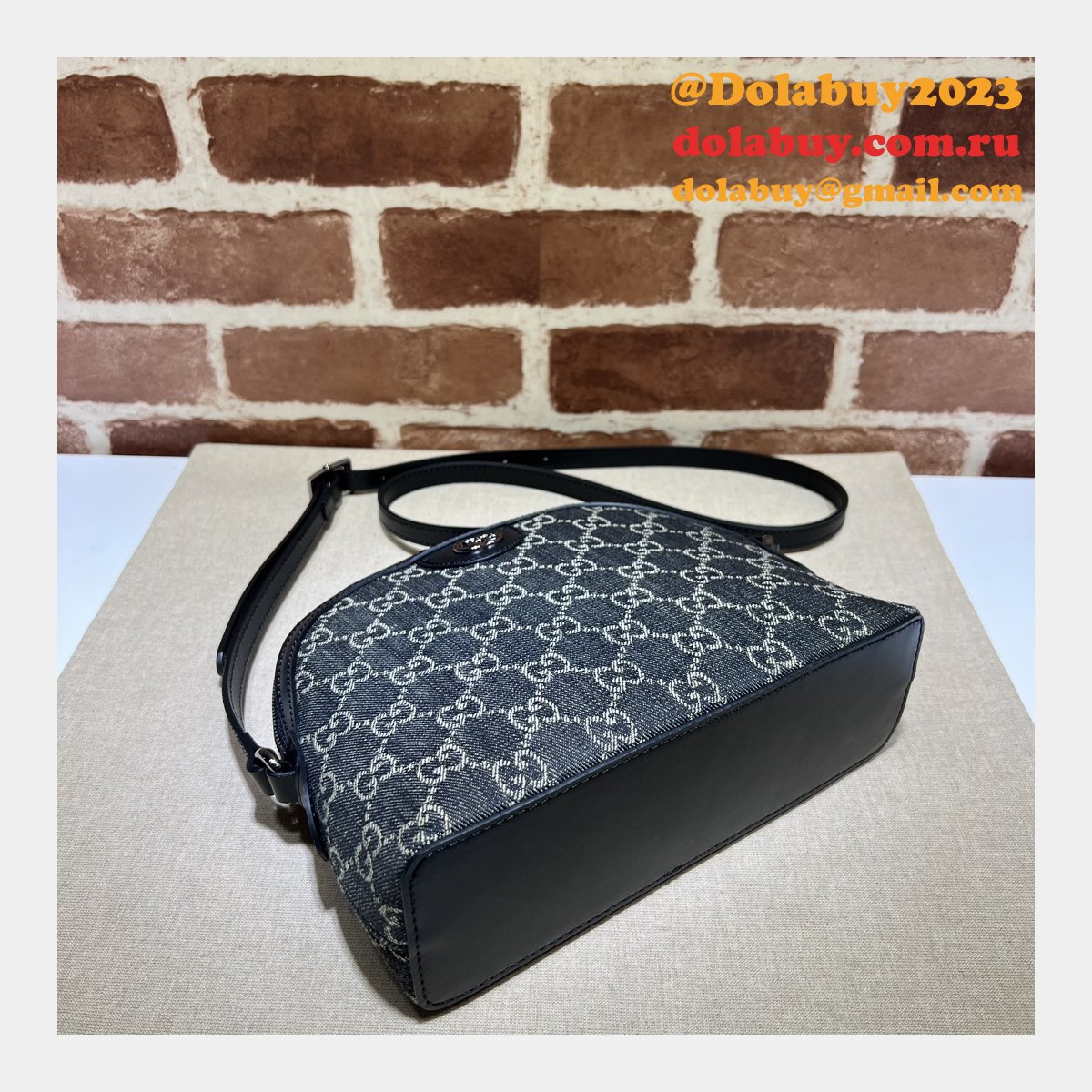 Quality Best Fake Black Ophidia GG 499621 Shoulder Fashion Bag