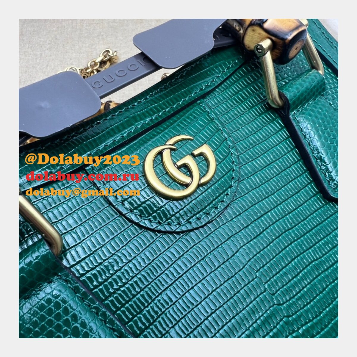 AAA Quality Replica Gucci Diana lizard 675800 bag