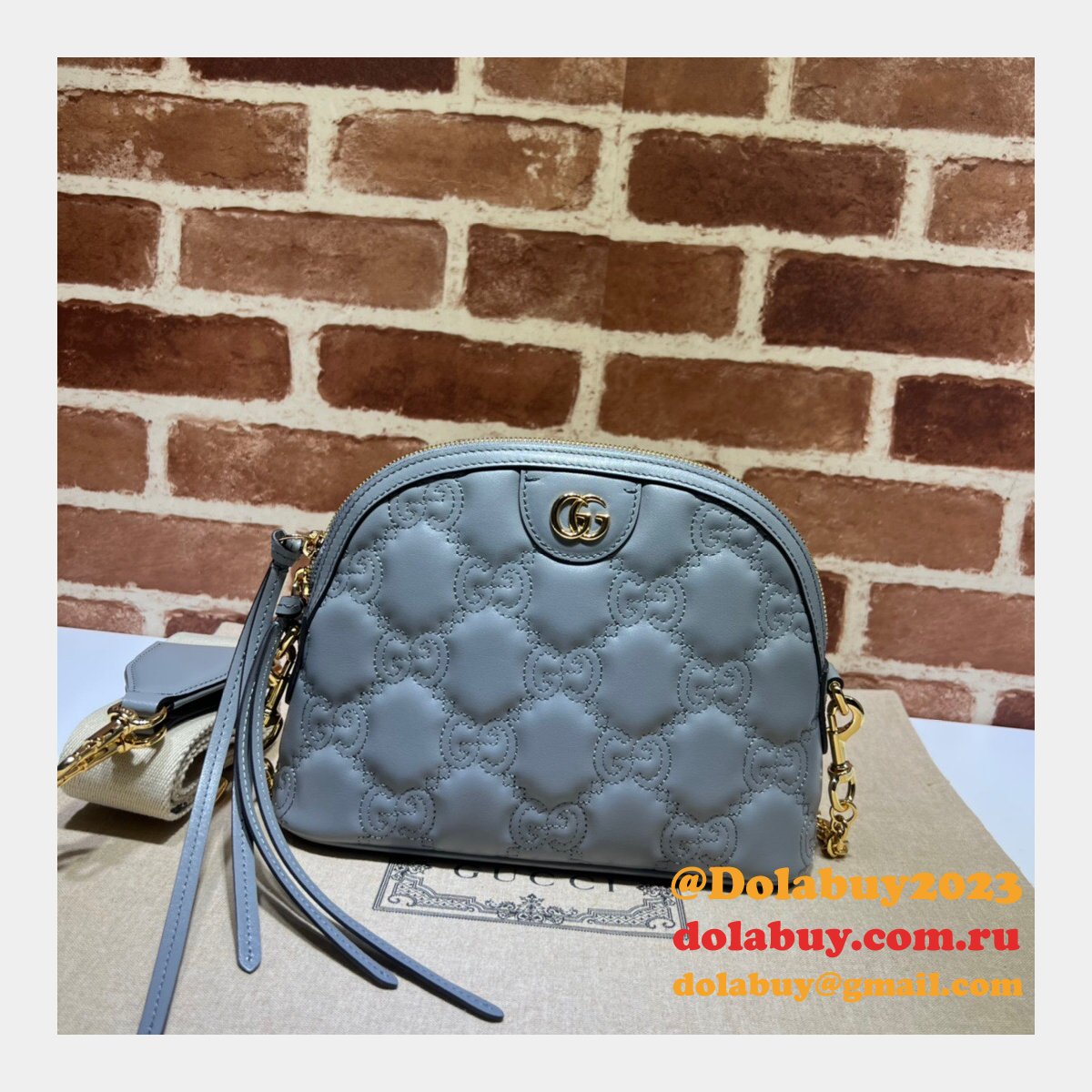 G*u*i luxury 702229 gg matelassé leather shoulder replica bag