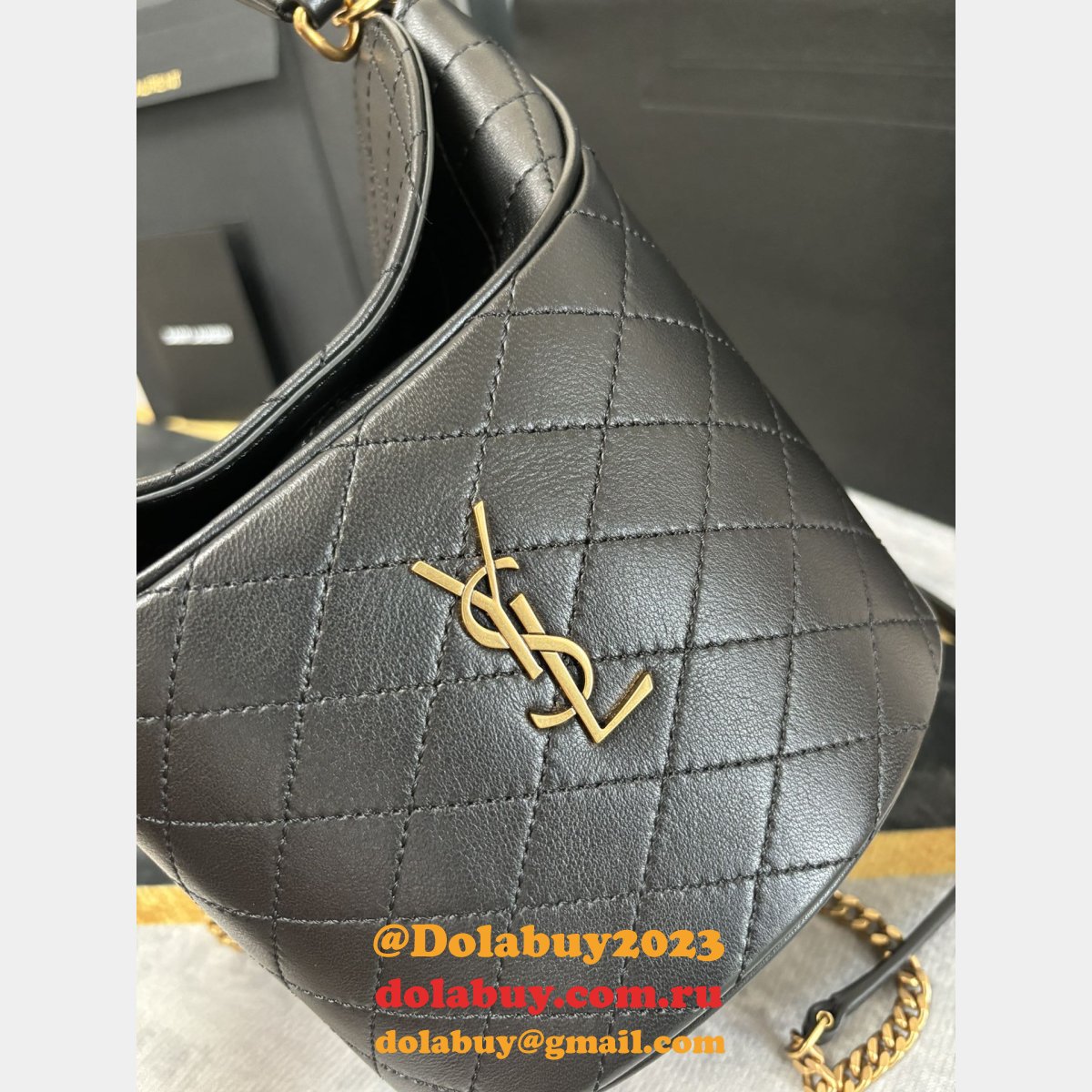 Saint Laurent 763961 Replica Gaby Top Handle Bucket Shoulder Bags