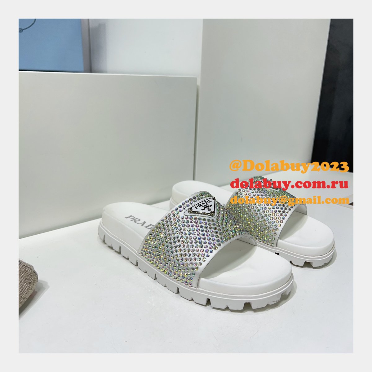 Our Dolabuy Webstore Prada Replica High Quality Flat Sandals