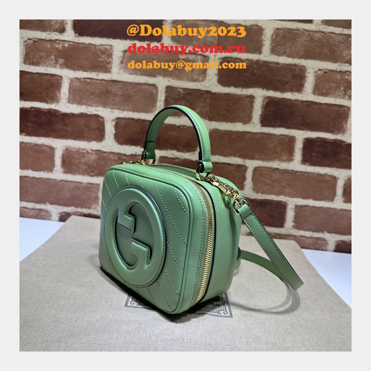 designer G*u*i replica crossbody 744434 blondie top bag