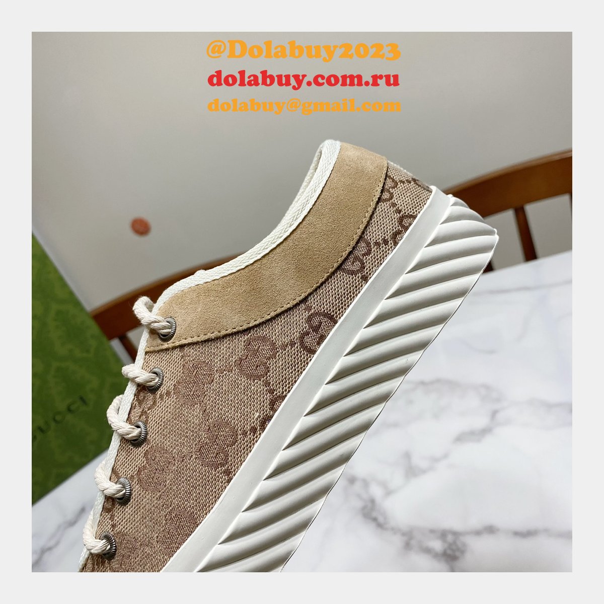 perfect dolabuy 1:1 mirror replica G*u*i gg canvas shoes