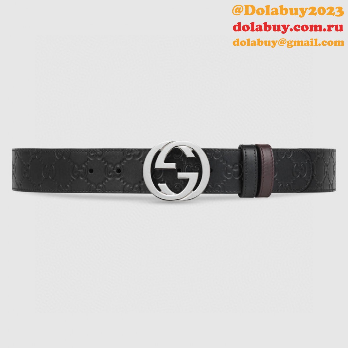 fake G*u*i 37mm double g leather replica belt