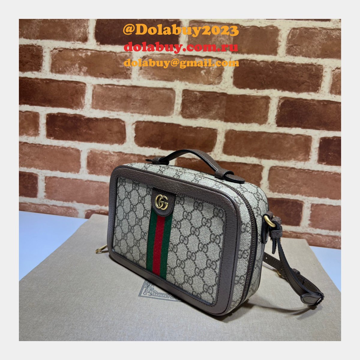 1:1 mirror G*u*i replicas ophidia 739392 shoulder with-web bag