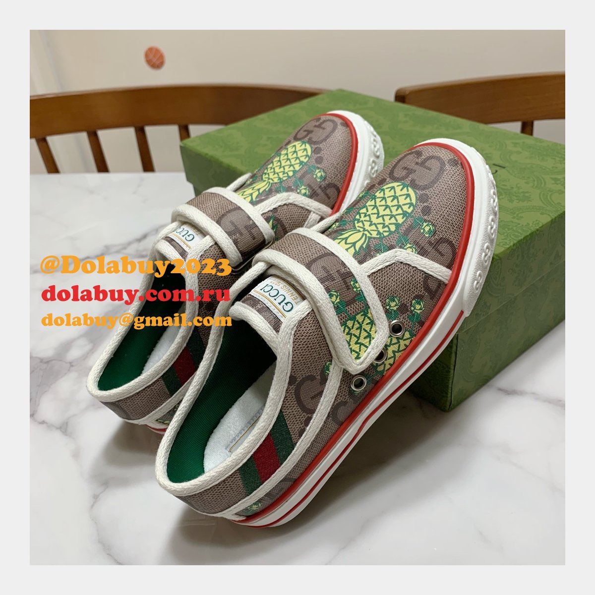 G*u*i high quality replica gu7 1977 canvas perfect shoes