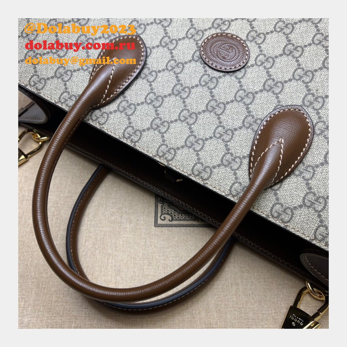 Gucci Luxury Tastic Replica 674148 Medium tote with Interlocking G