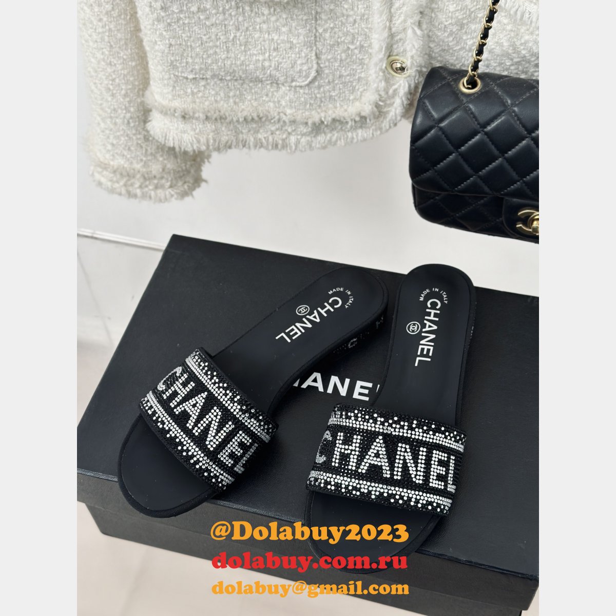 Slippers Heel Flat 6CM Replica Designer Shoes Online Store