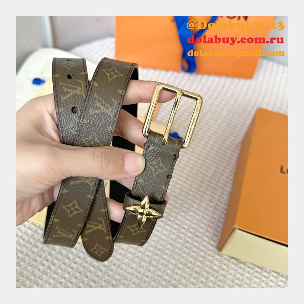 Louis Vuitton Flowergram 2.5cm Monogram Reversible Belt