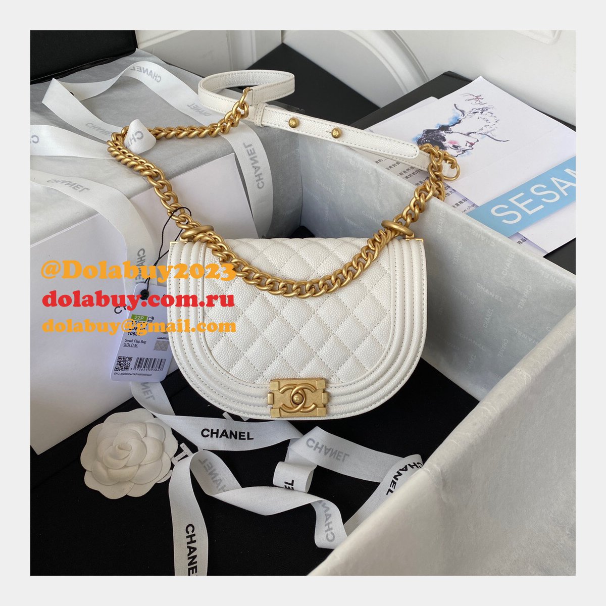 Replica Wholesale Boy Messenger Velvet AS3350 Gold-Tone Bag
