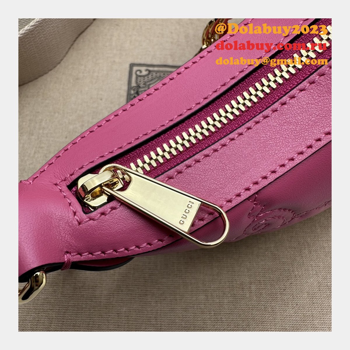 G*u*i replica 739709 gg matelassé duplicate shoulder pink bag