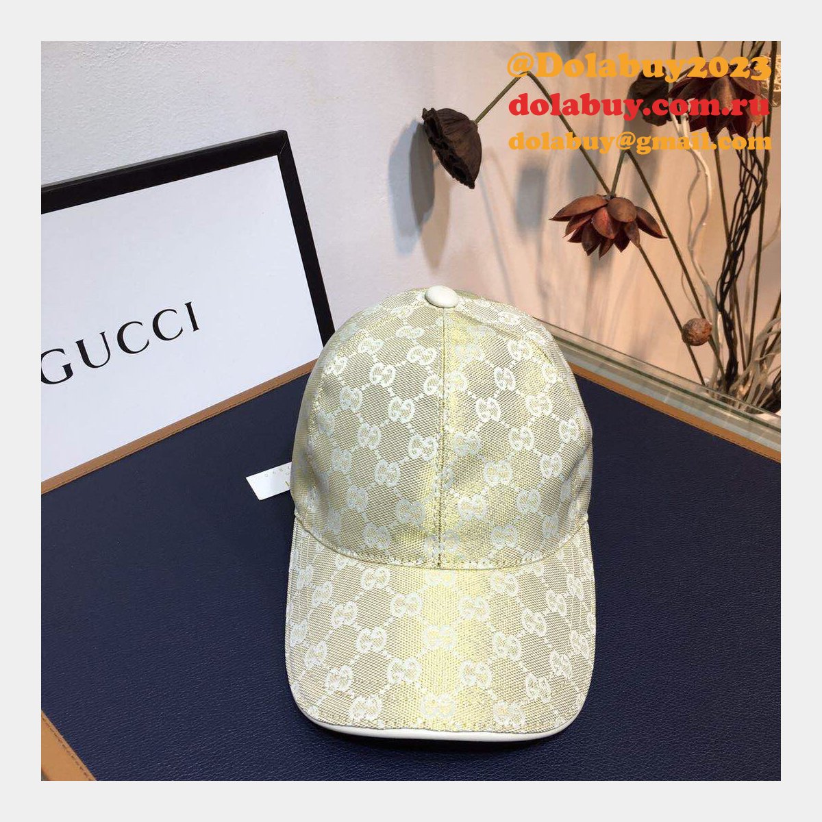 Replica Gucci Cowhide leather adjustment strap hats