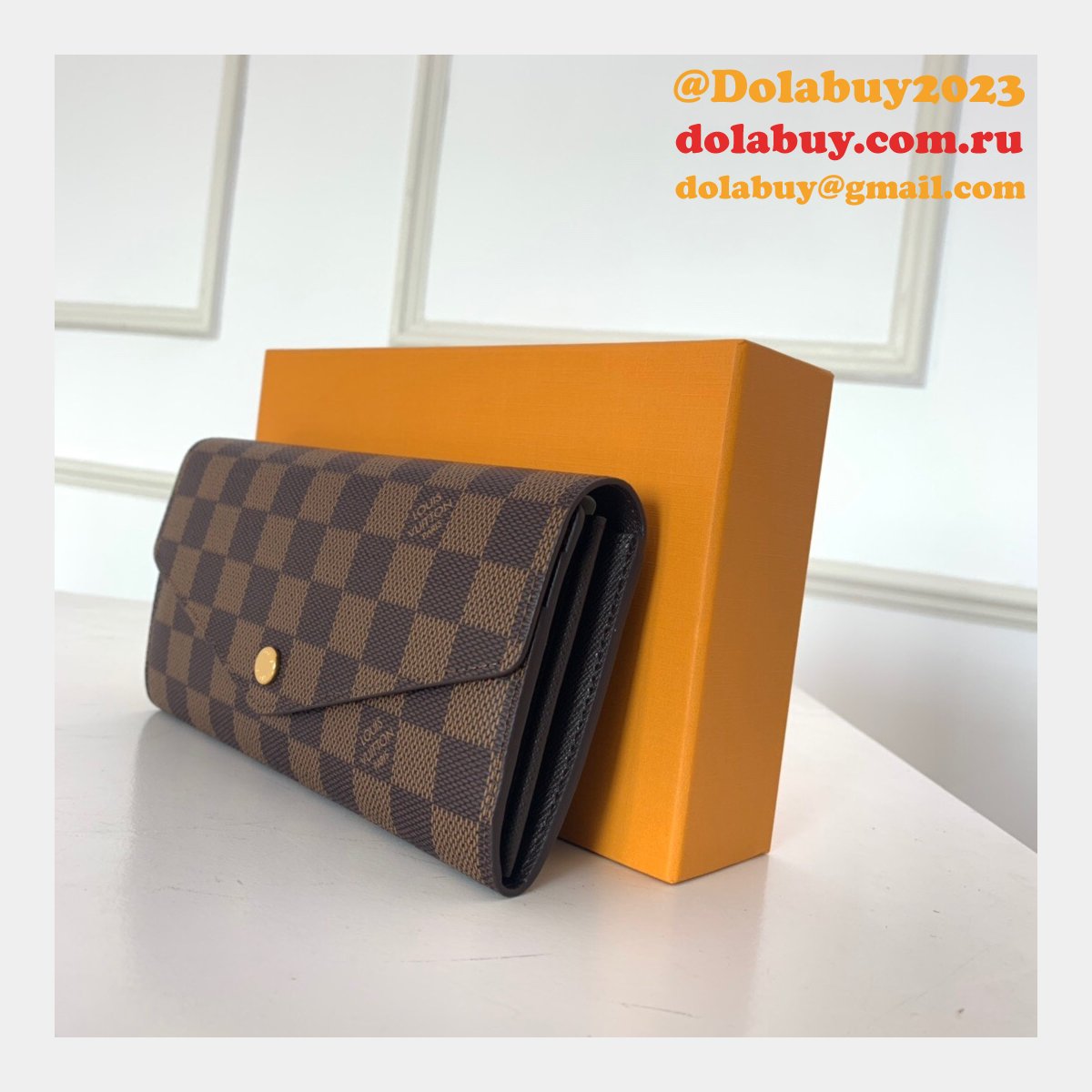 AAA+ LV N60114/N63209 Sarah Wallet Damier Ebene