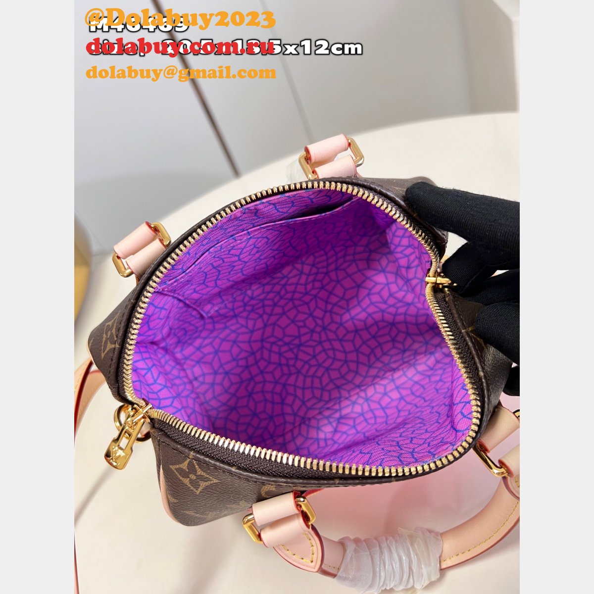 M46469 Louis Vuitton LV x YK Speedy Replica Bandouliere 20 Monogram