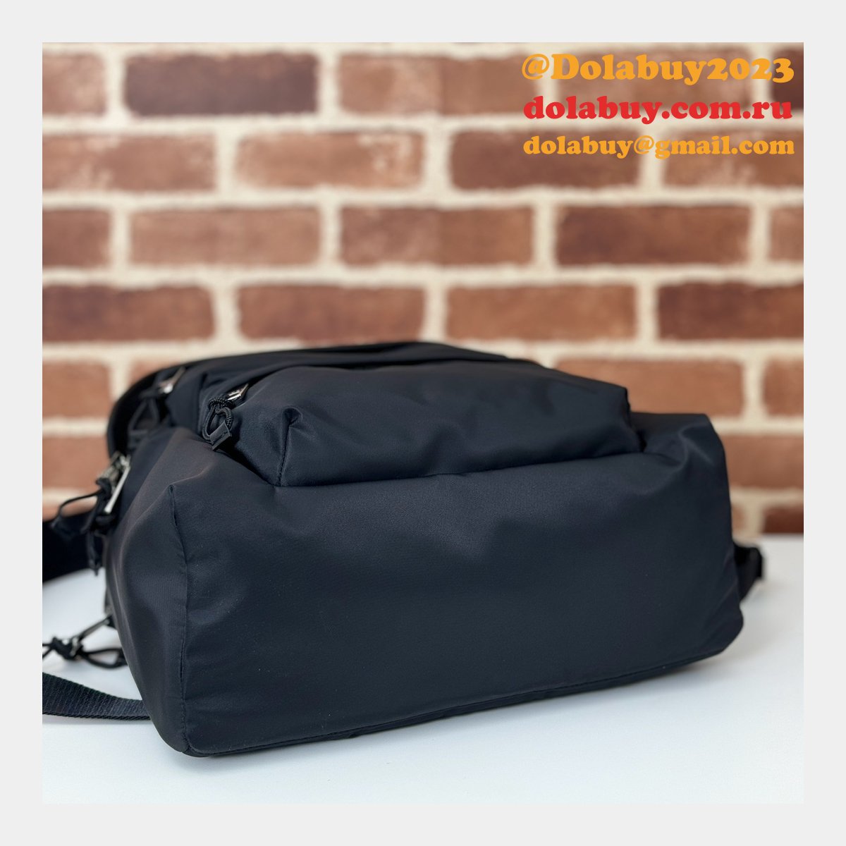 Medium Gucci Backpack Mens with GG Logo 800265 Black Replica Bags