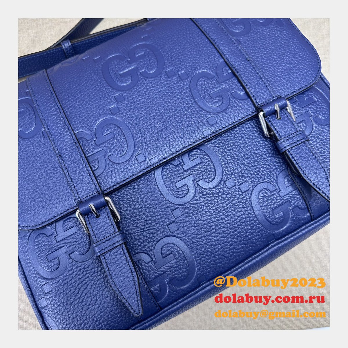 Jumbo Gucci Inspired GG 1:1 Mirror Messenger 760234 Blue Bag