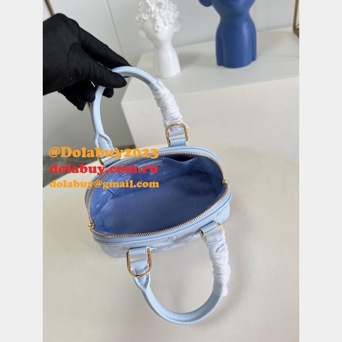 Designer Louis Vuitton Replica Alma 7 Star M59793/M59822 Bubblegram Leather