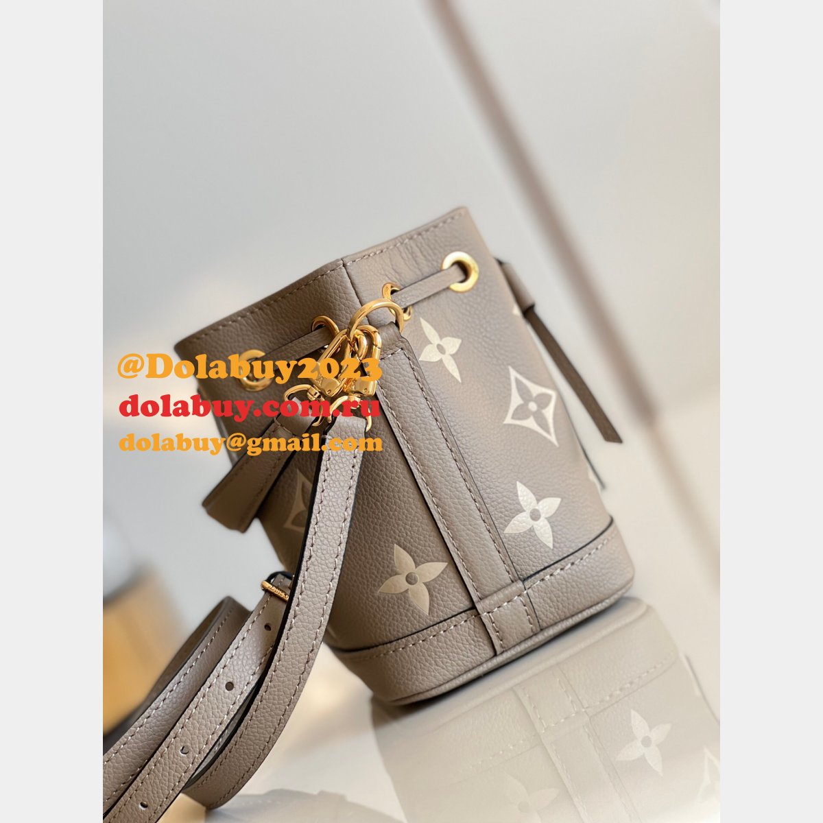 Louis Vuitton M46291 Top Nano Noé Bicolor Monogram Empreinte Replica Bag