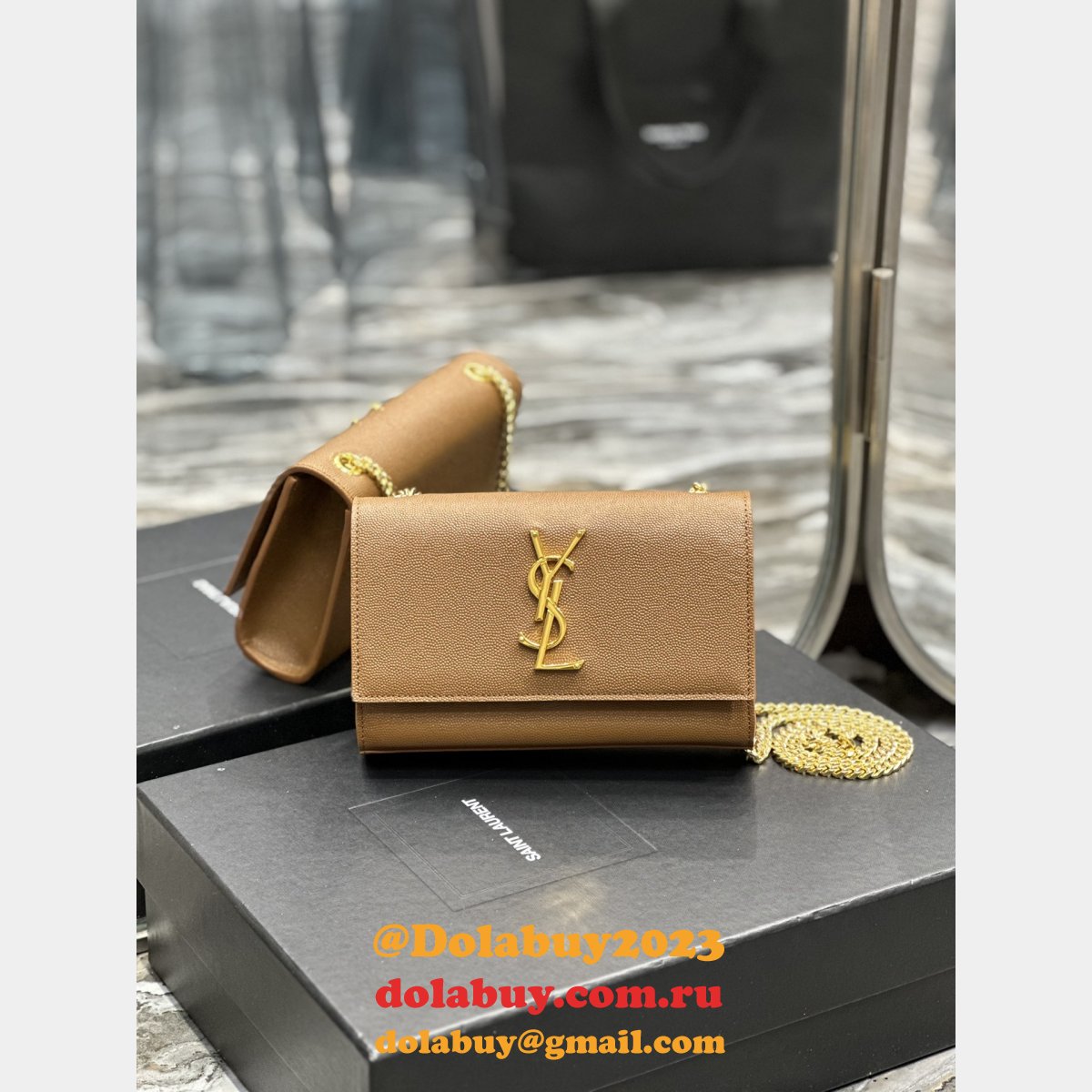 YSL Leather Kate 469390/364021 Designer Replica Bags
