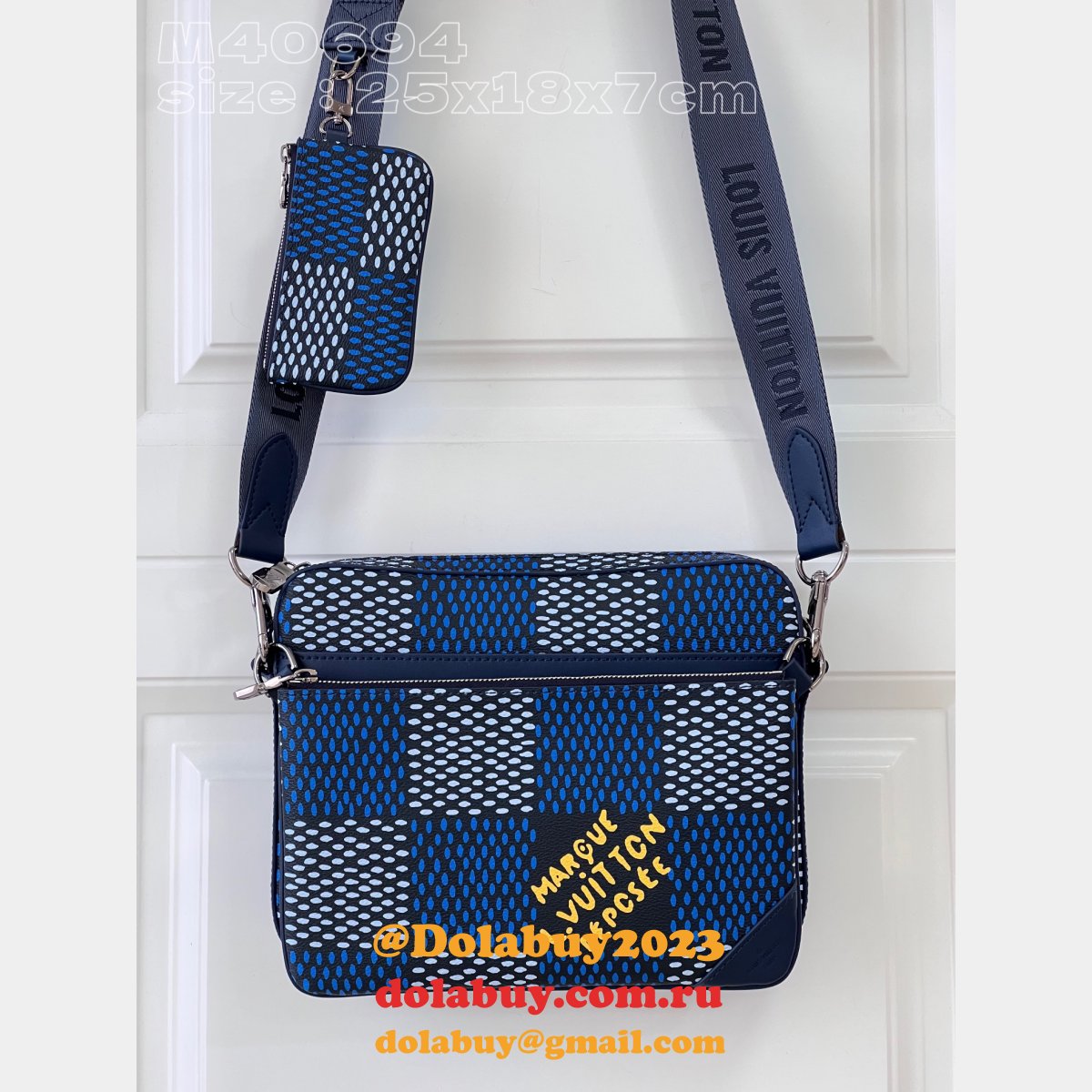 Damier Graphite M40694 Canvas Studio Messenger Louis Vuitton Designer Bag