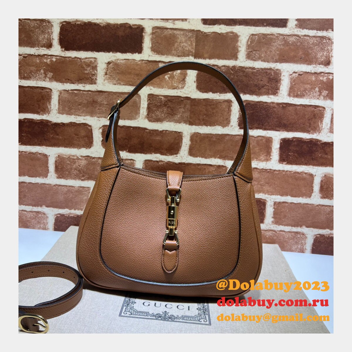 Best Quality Fake Gucci 636709 Jackie 1961 natural grain bag