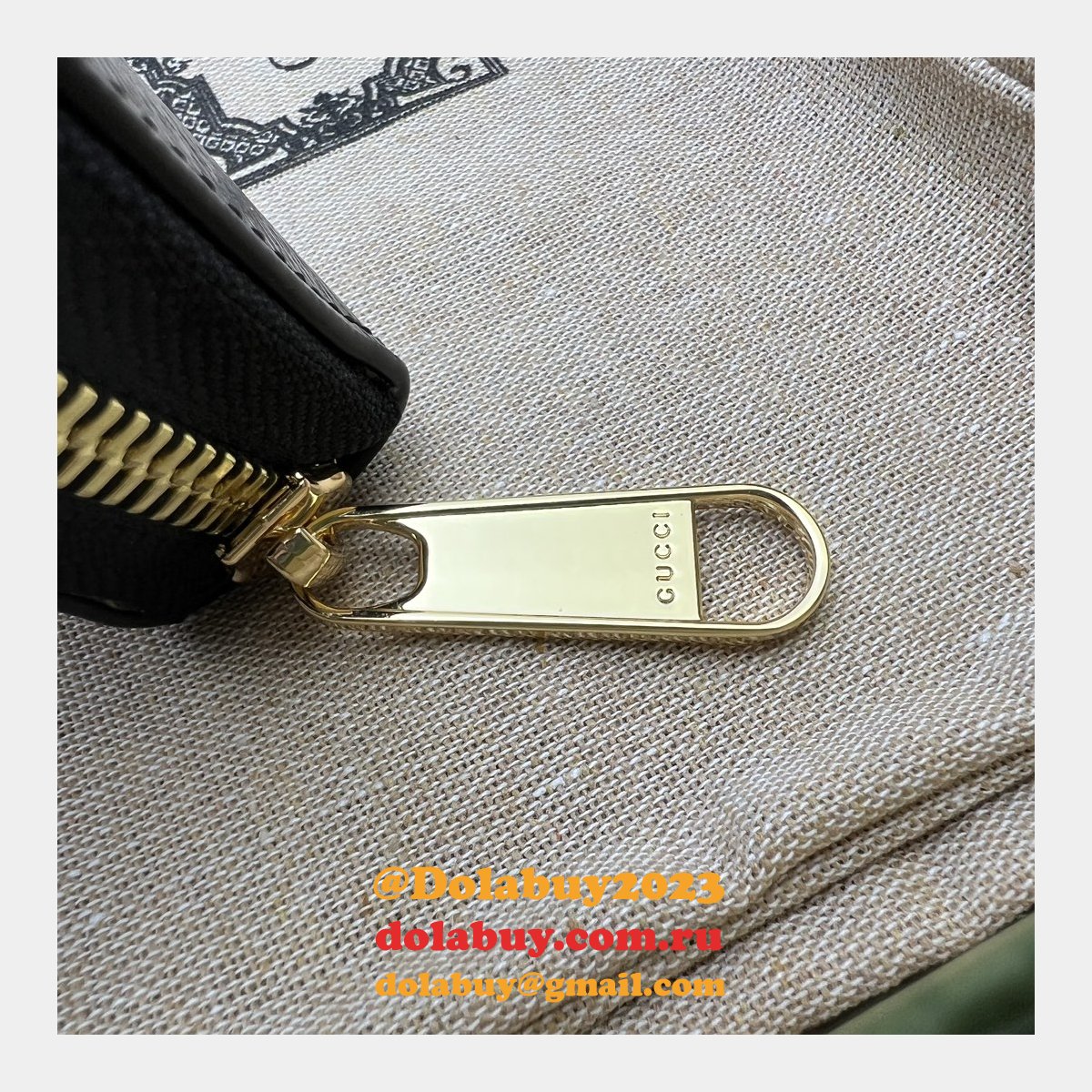 Zip Around Wallet 1:1 Mirror Gucci Script 772642 Perfect Bag
