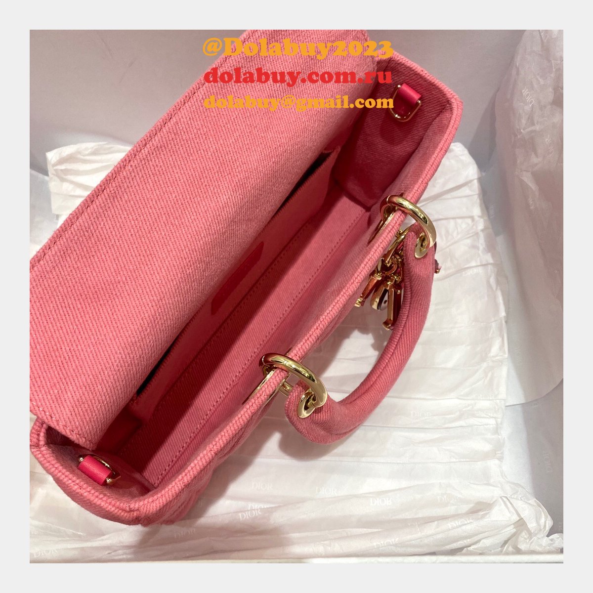 Wholesale High Quality Dior Fake 26cm Lady Designer Bag Online