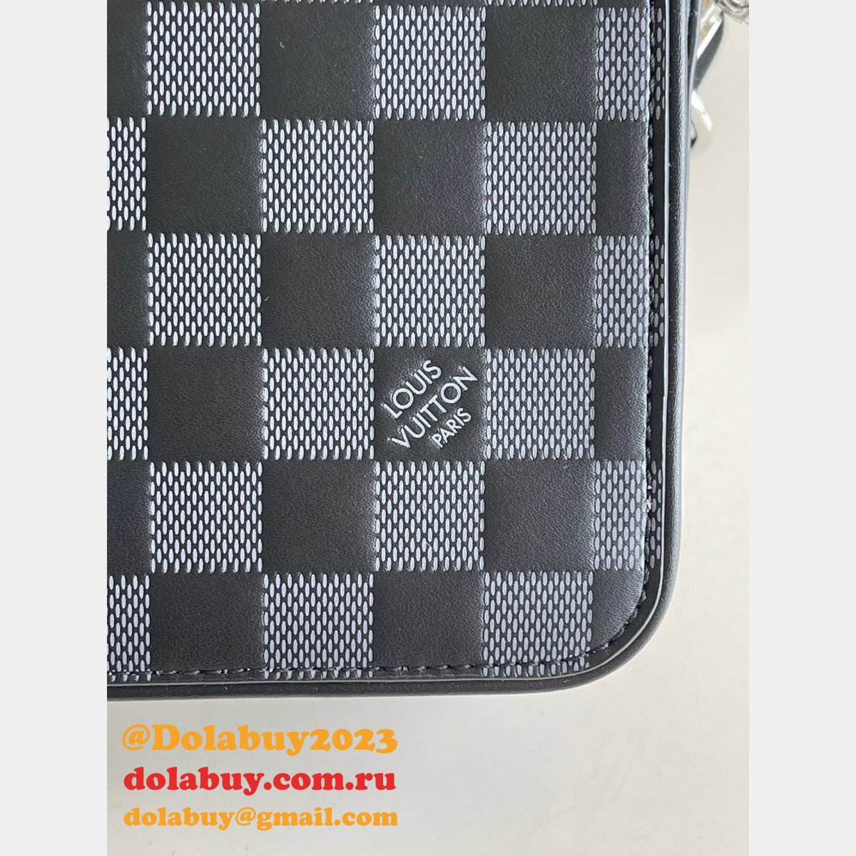 Louis Vuitton N50007 Copy Uk Studio Messenger Damier Infini Leather Grey Bags