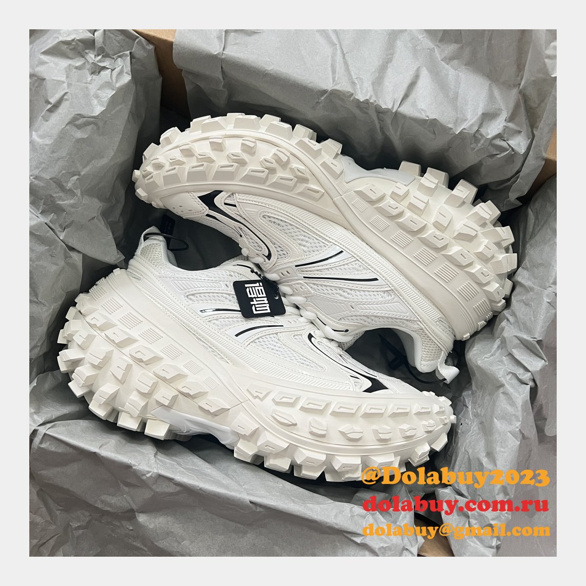 Replica Balenciaga Duplicate Defender Extended-sole Sneakers