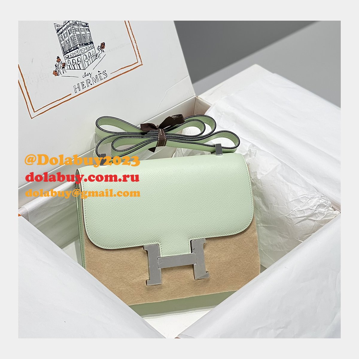 News Best Replica Hermes Mirror Single Compartment 23CM Epsom Bags