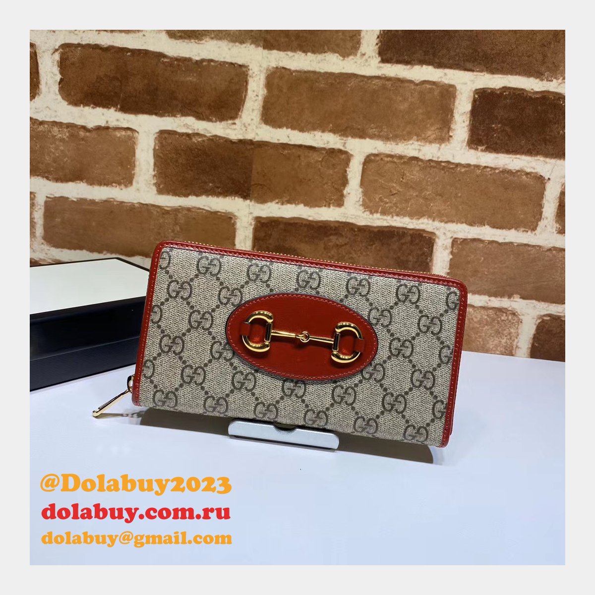 best G*u*i replica 621889 1955 horsebit zip around wallet