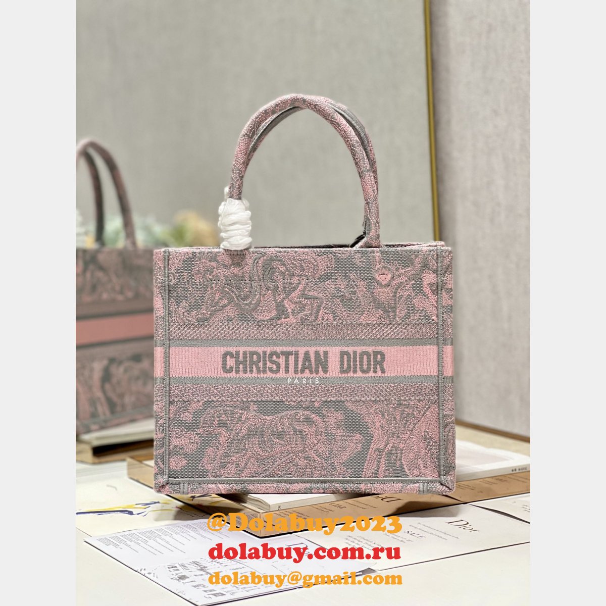 Replica Dior Luxury Designer Book Tote Bayadere D-Stripes Bags