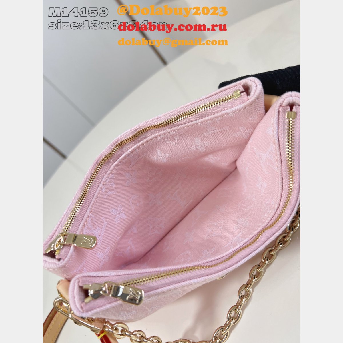 Pink New Liv Pochette Bag M14159 Fake Louis Vuitton AAA+