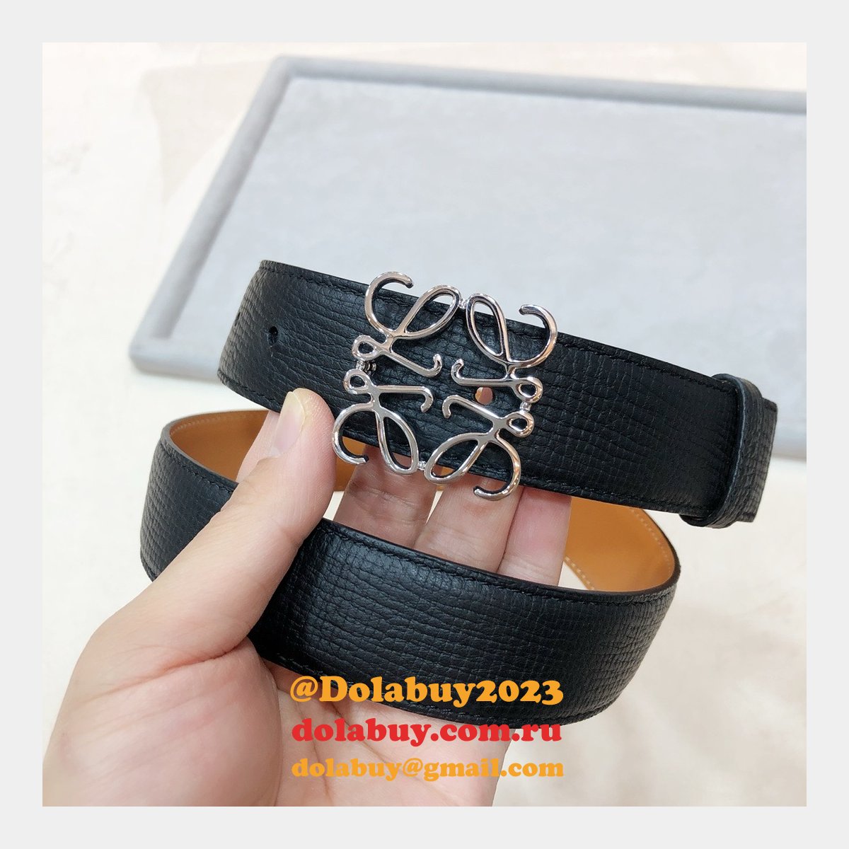 Designer Loewe Regular Knockoff 3.2CM Width Fashion Belts