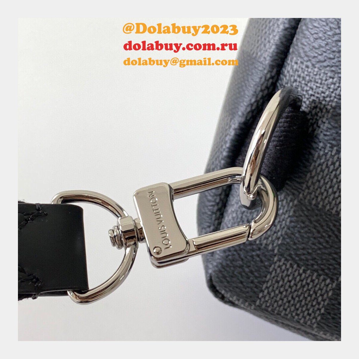 Louis Vuitton Replicas Avenue Sling Bag Damier Graphite Canvas N41719 Grey