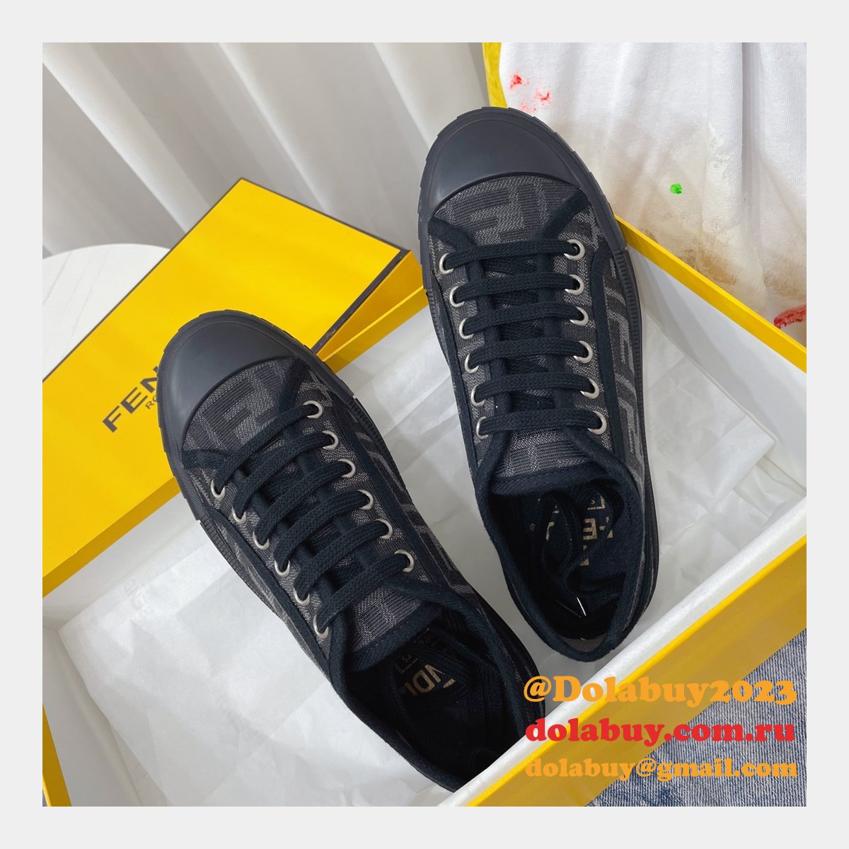 1:1 Fake Domino Fendi Shoes Website to Get Replica Sneakers