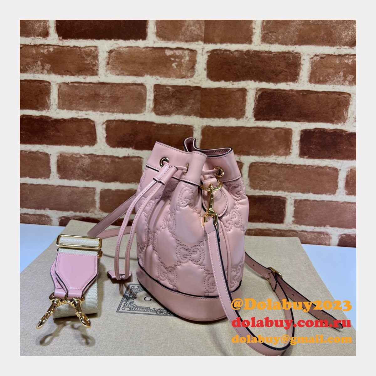 dolabuy G*u*i gg matelassé bucket replica bags 728231 store