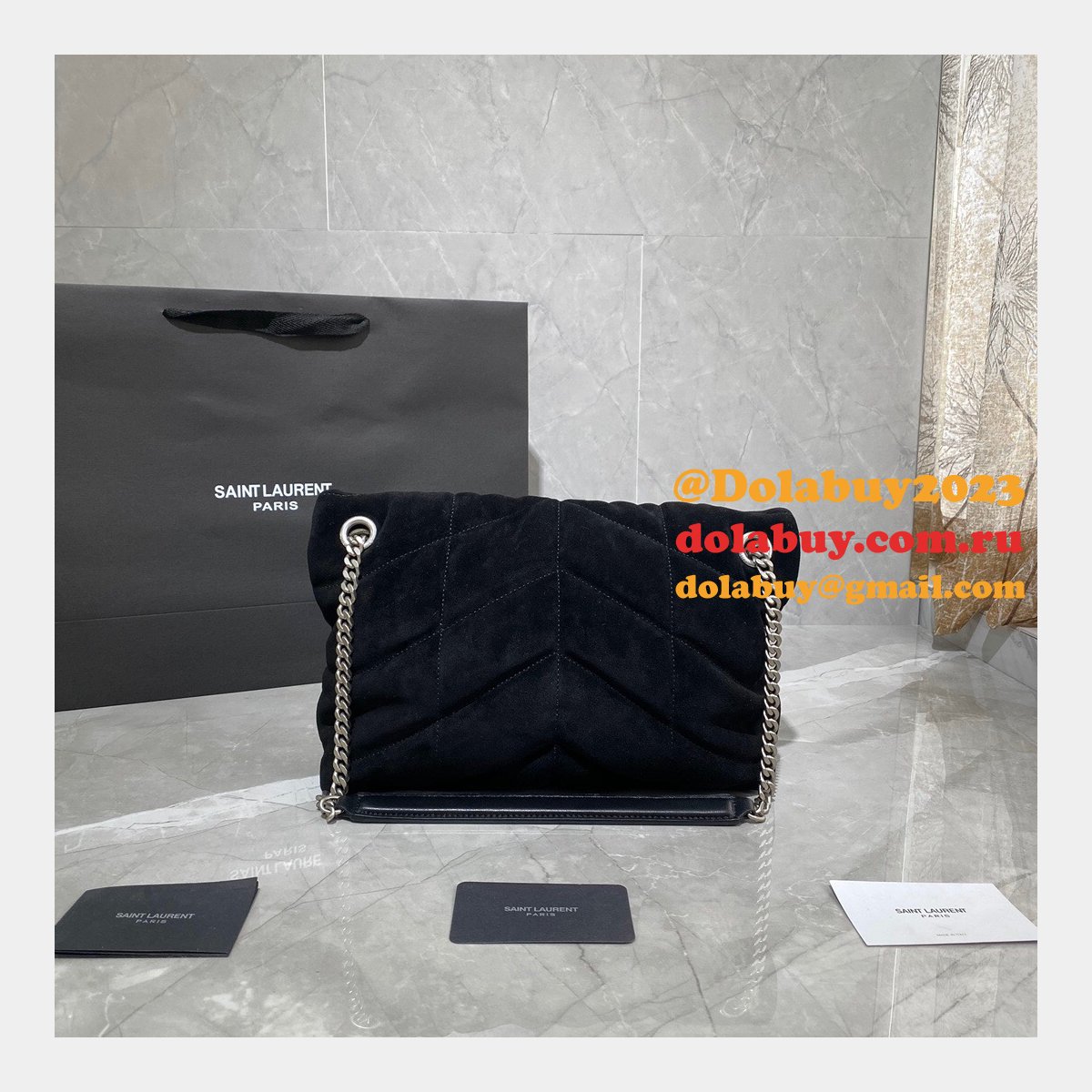 YSL Cheap Loulou Puffer Shoulder Bag 29CM